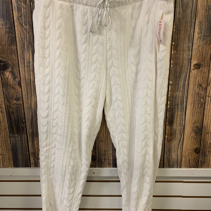 NWT Fuzzy White PJ Pants