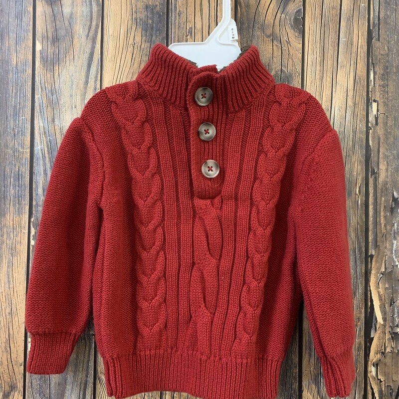 Red Sweater W Buttons