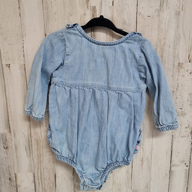 6/12M Denim Ruffle Bubble