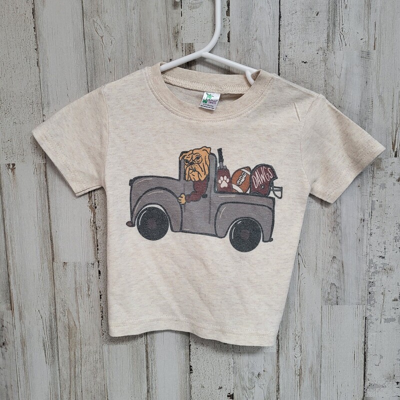 6/12M Beige Bulldog Tee