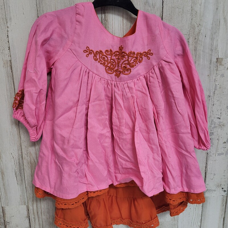 12M Pink Embroider Tunic