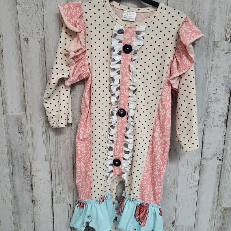 12/18M Beige Dotted Ruffl, Beige, Size: Girl 6-12m