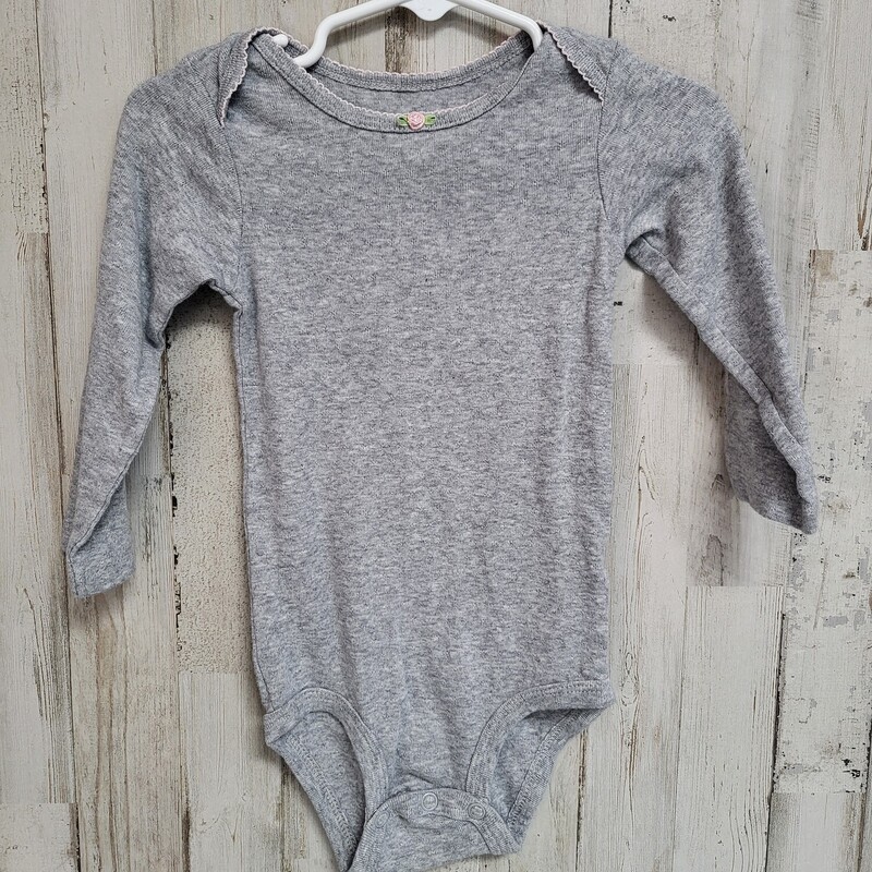 18M Grey Flower Onesie