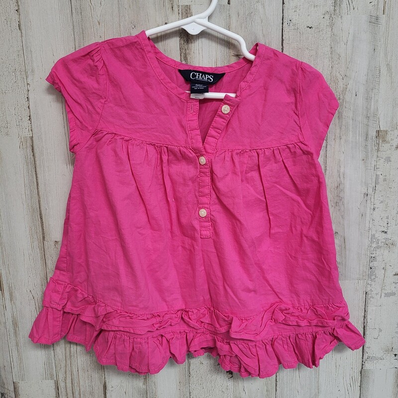 24M Hot Pink Button Top