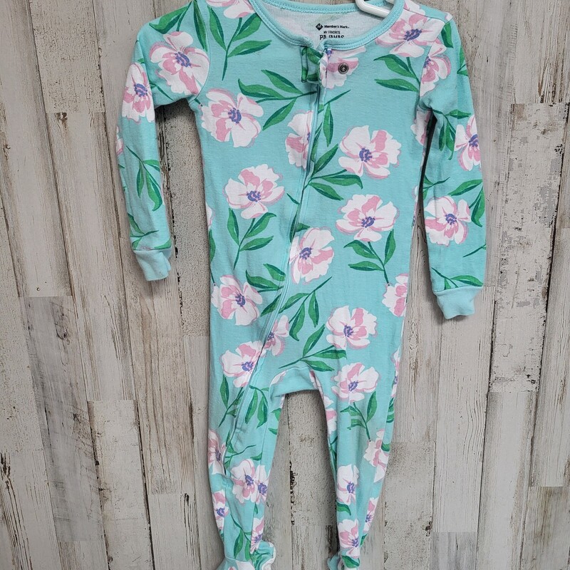 18M Blue Floral Sleeper