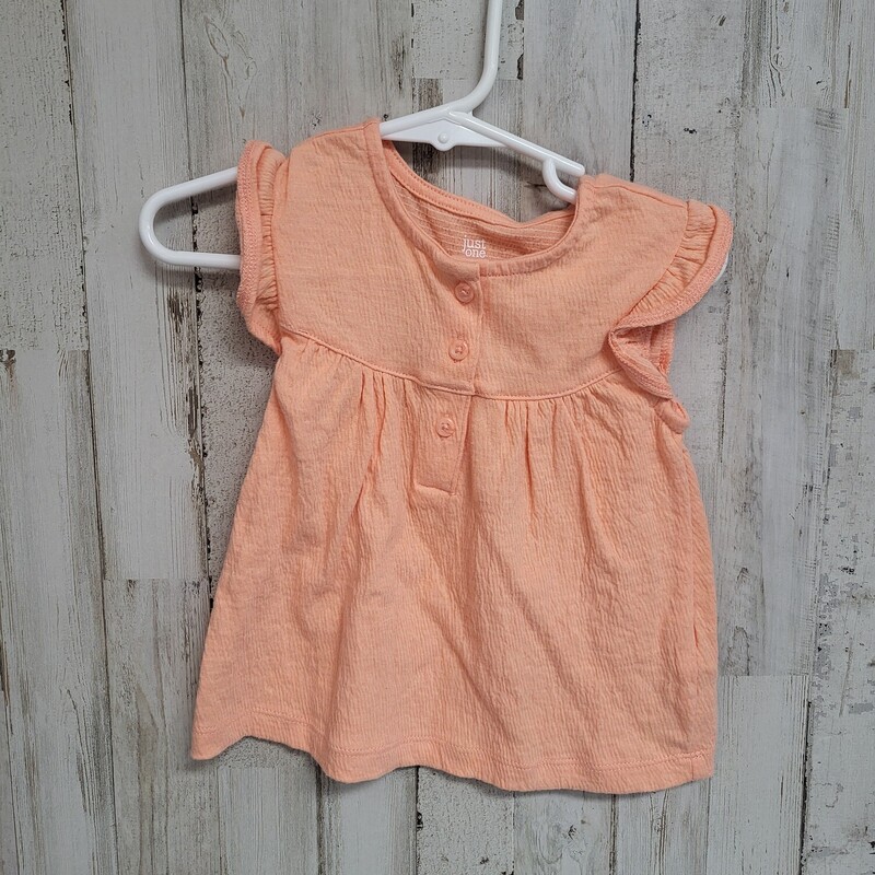 18M Orange Button Top