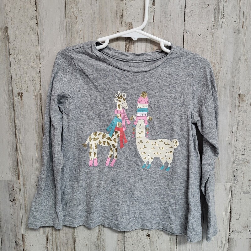 2T Grey Giraffe Longsleev