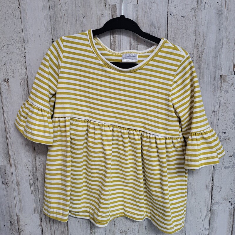 2 Yellow Striped Top, Yellow, Size: Girl 2T