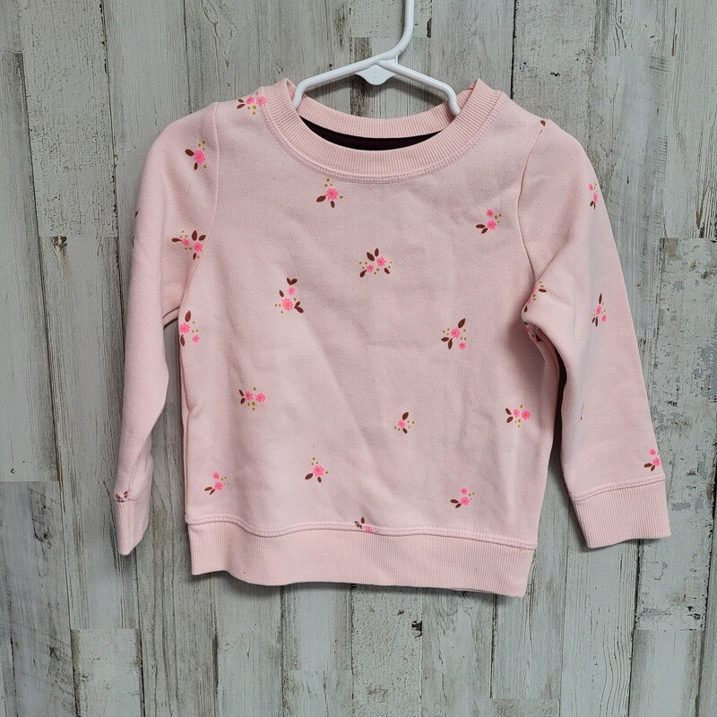 2T Pink Flower Sweatshirt