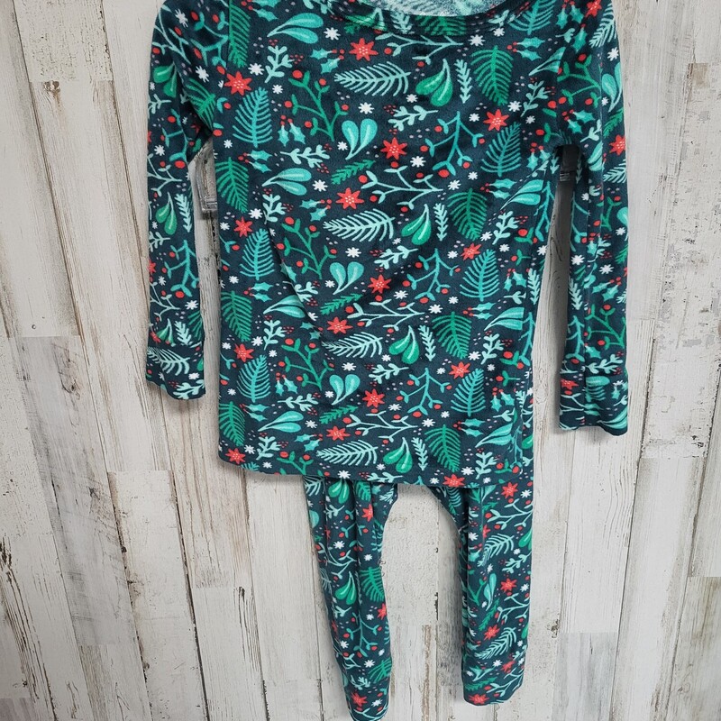 2T 2pc Green Printed Pjs