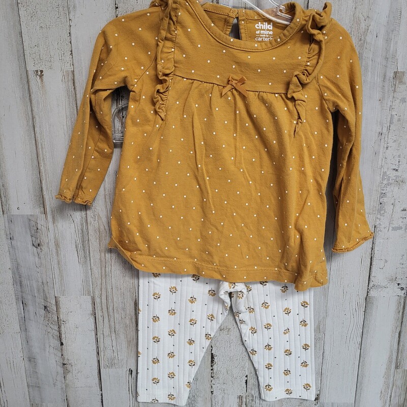 18M 2pc Yellow Dotted Set