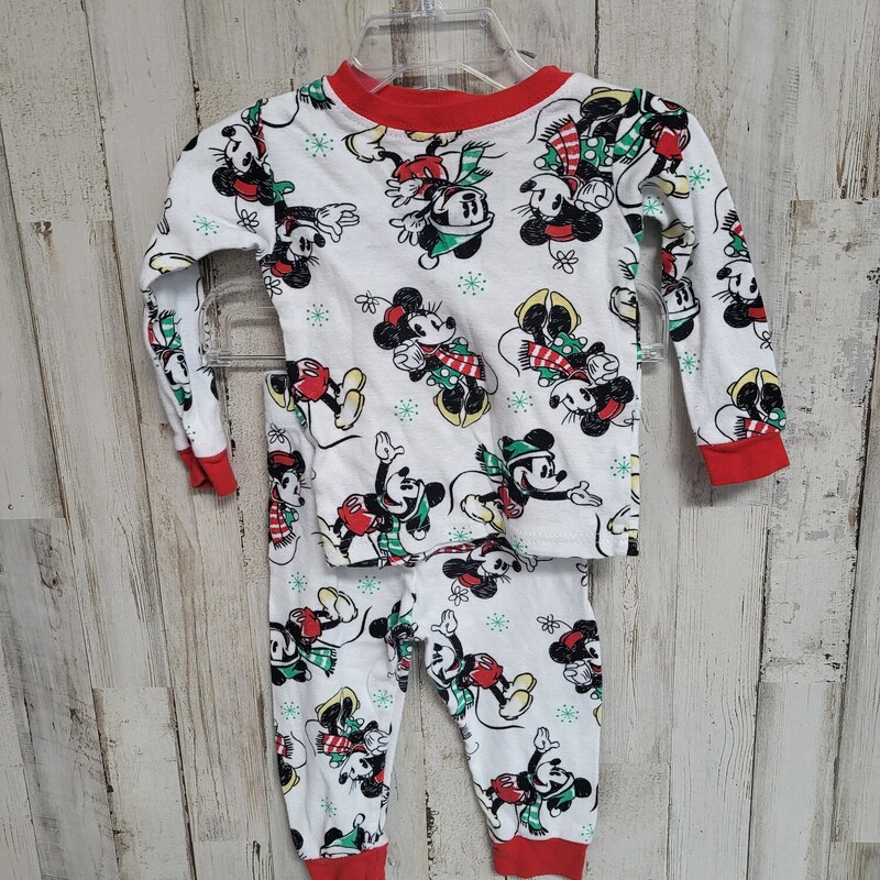 18M 2pc White Mickey Pjs