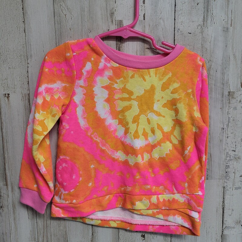 3T Orange Tie Dye Top