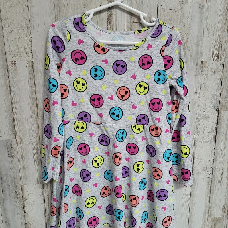 4T Grey Emoji Dress