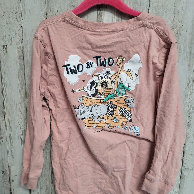 6/7 Two By Two Pocket Tee, Pink, Size: Girl 6/6x