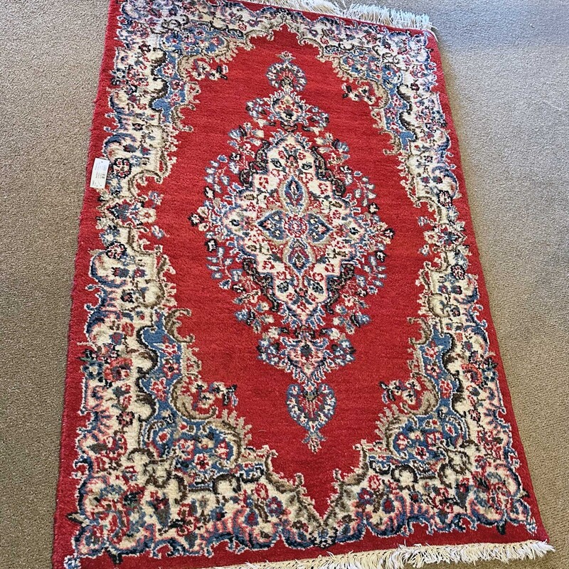 Red Multi Wool Rug 25.5x4