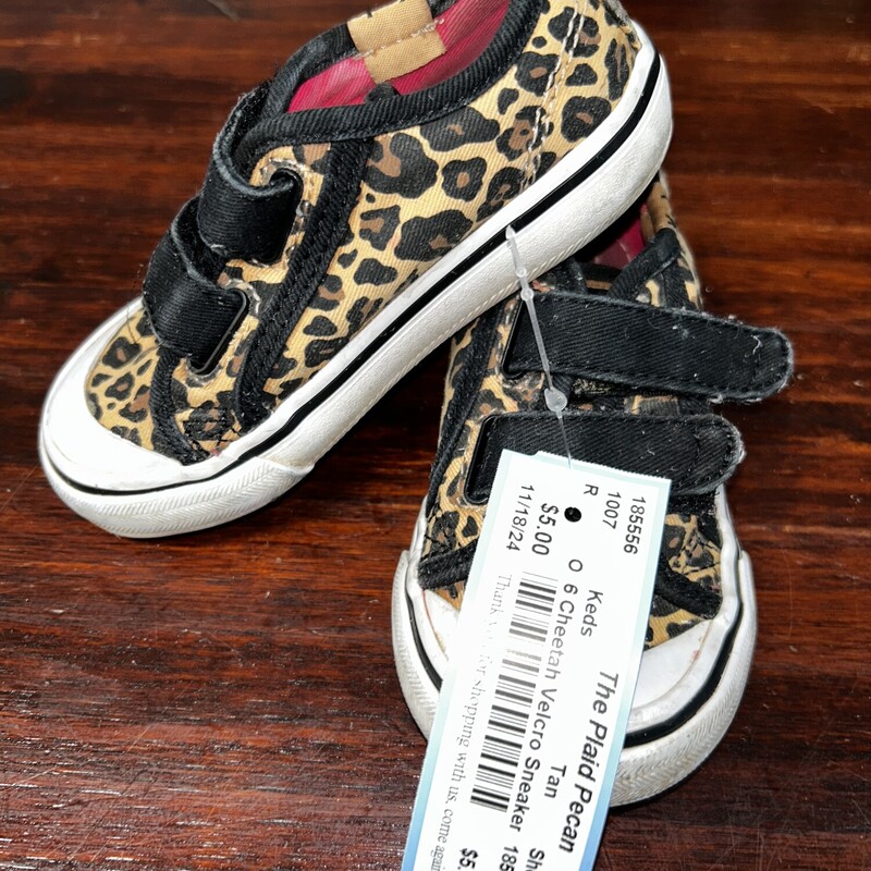 6 Cheetah Velcro Sneaker