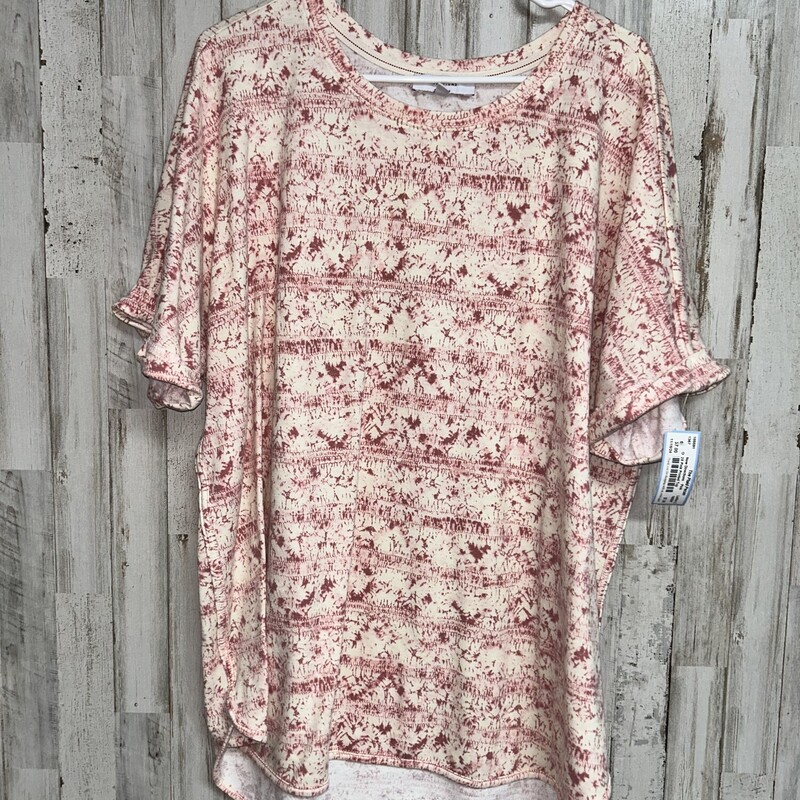 2X Pink Printed Top