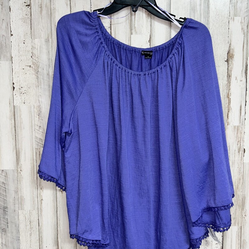 1X Purple Lace Trim Top