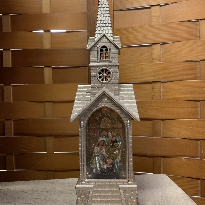 Church Nativity Snowglobe