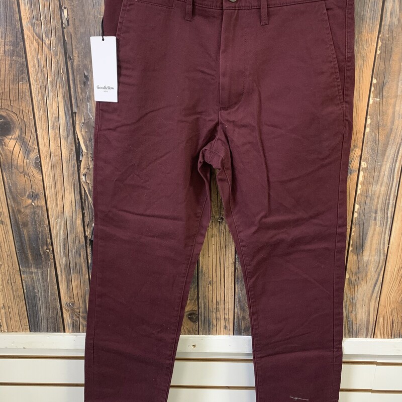 NWT Maroon Goodfellow Pants, Size: 28x30