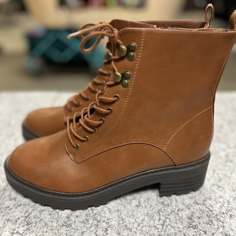 Brown Lace Up Boots