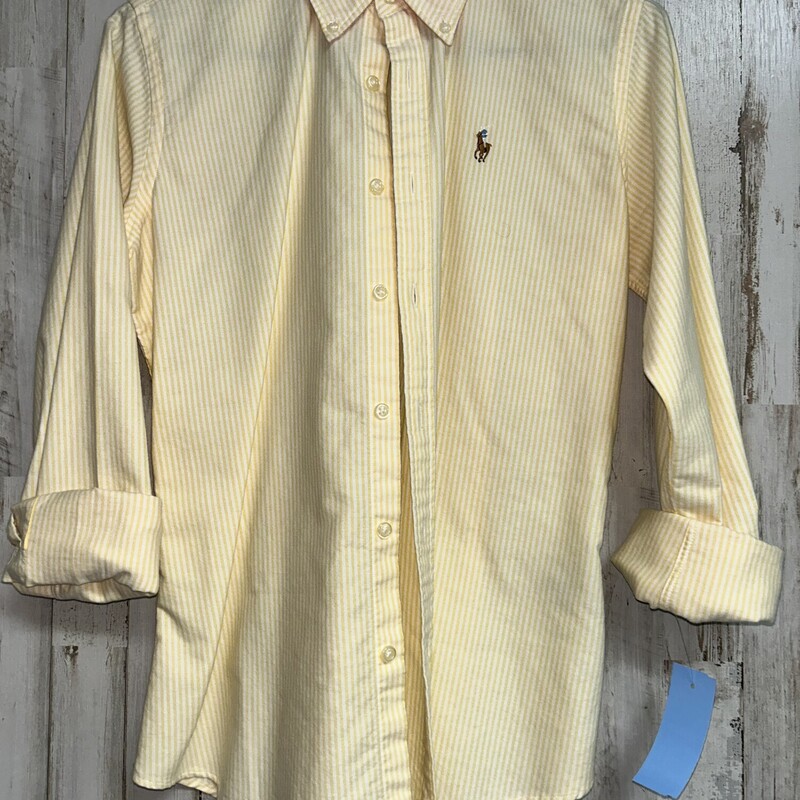 Sz4 Yellow Stripe Button, Yellow, Size: Ladies S