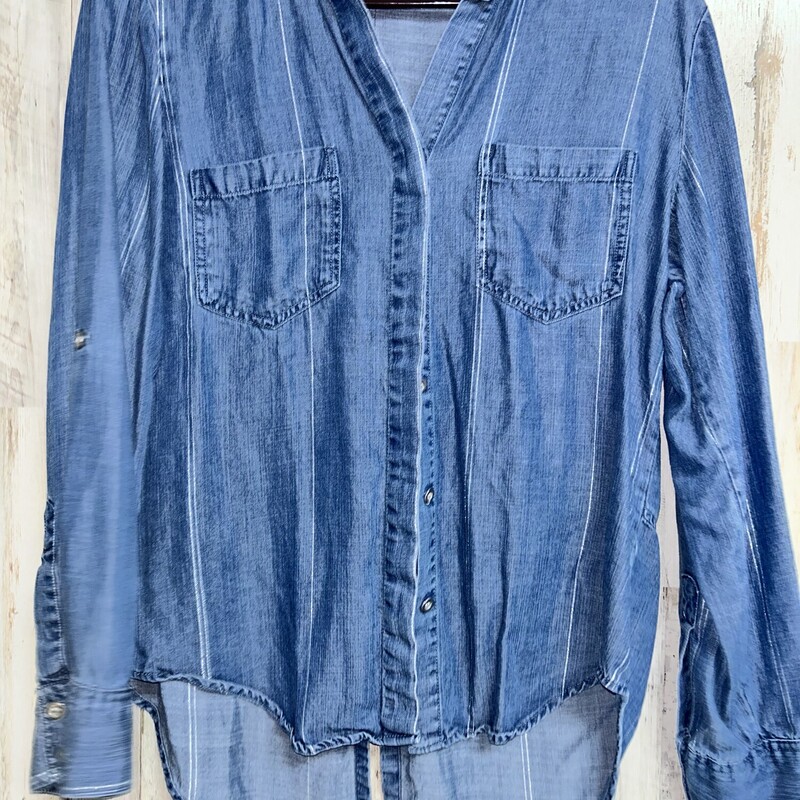 M Denim Stripe Button Up