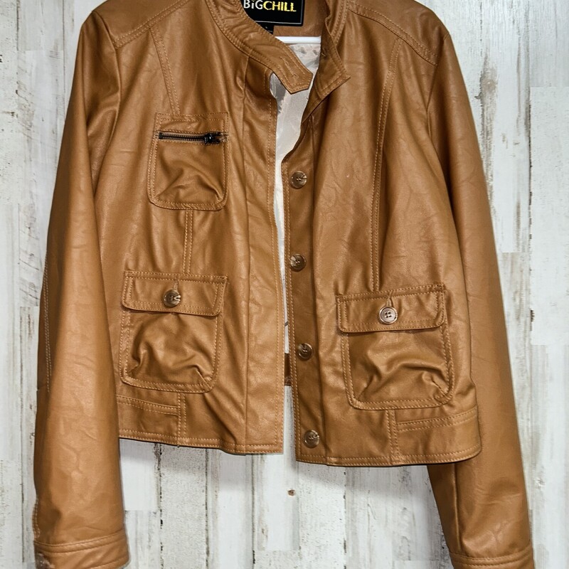 L Brown Leather Jacket