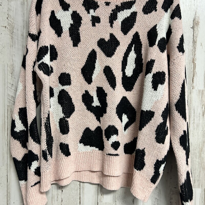 M Pink Leopard Sweater