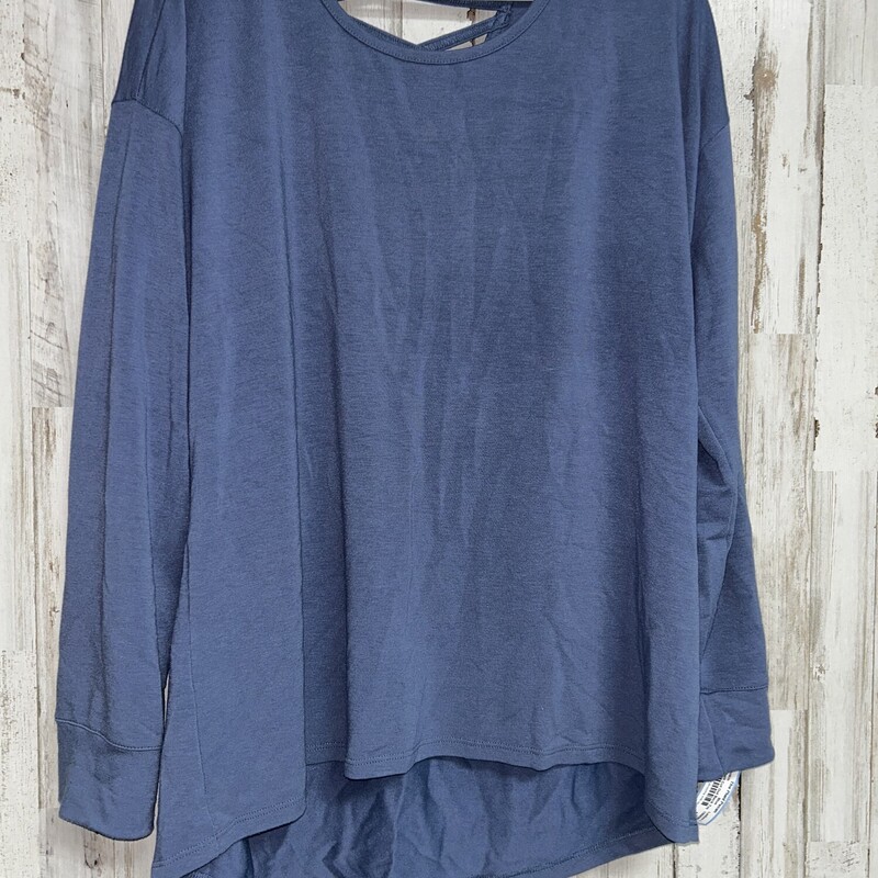 L Cobalt Cut Out Back Top