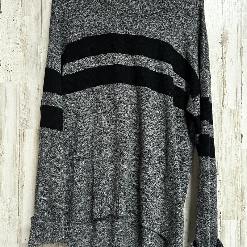 M Grey Stripe Knit Sweate, Grey, Size: Ladies M