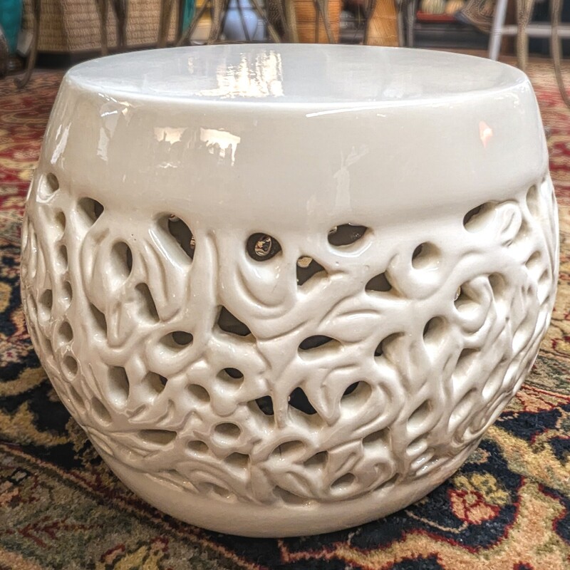 Ceramic Asian Ottoman