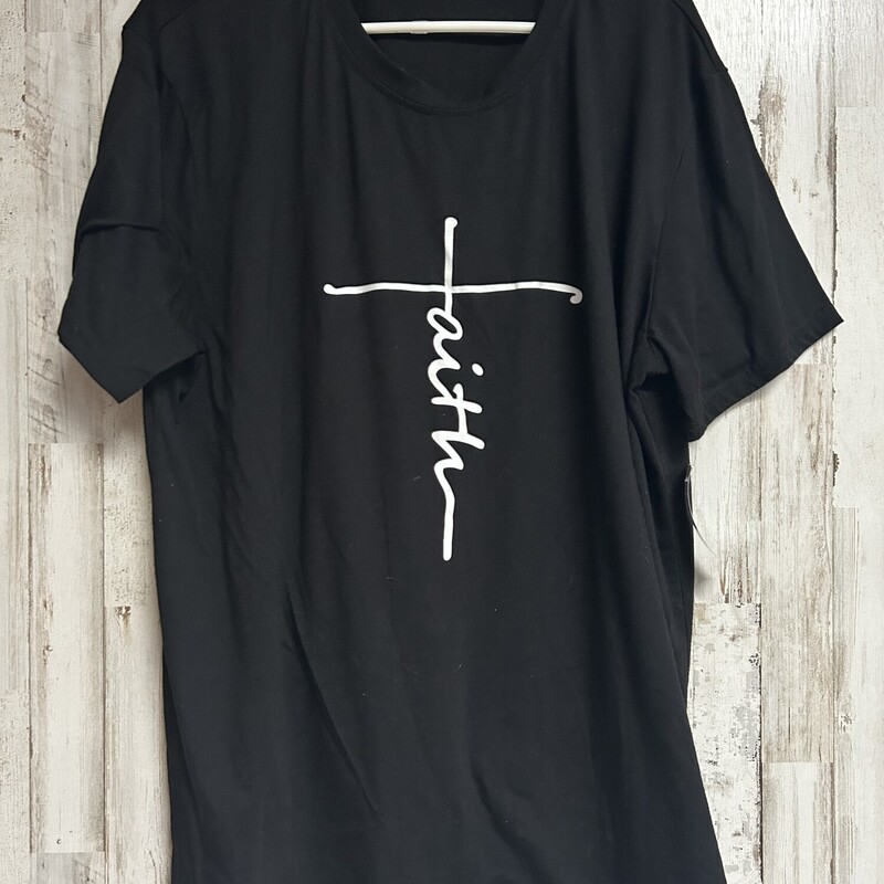 2X Black Faith Tee, Black, Size: Ladies 2X