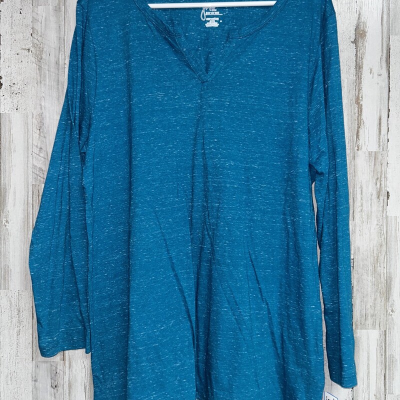 1X Teal Heathered Tee