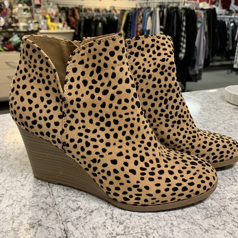 Animal Print Wedge Boots