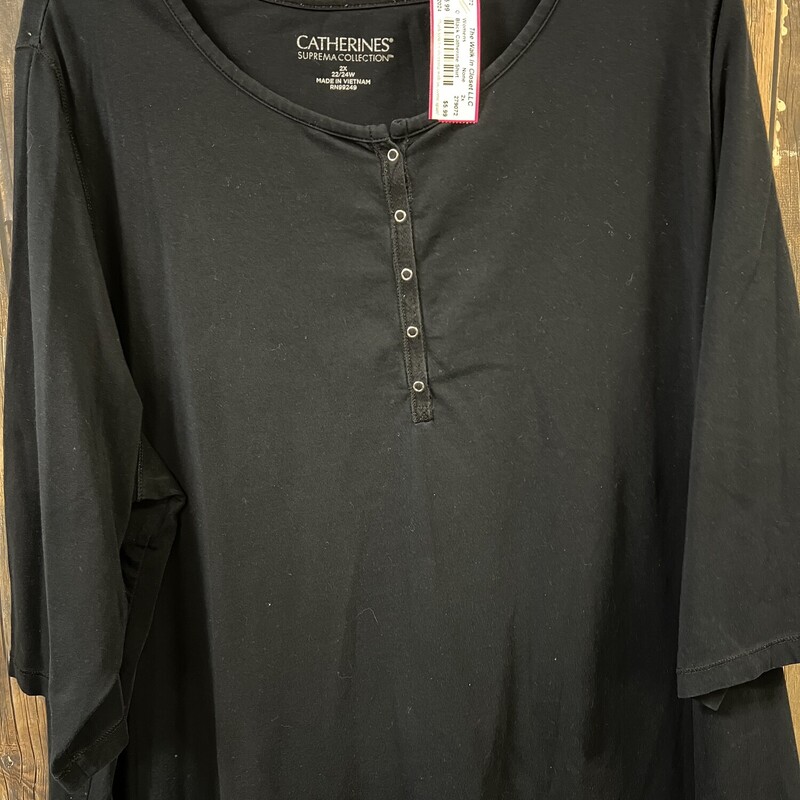 Black Catherine Shirt, Size: 2x