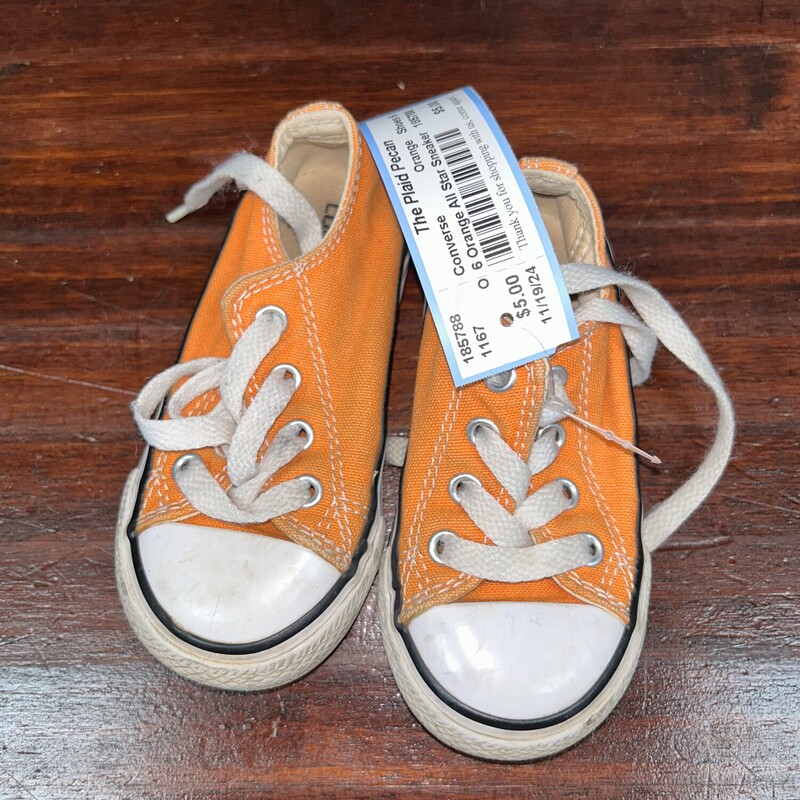 6 Orange All Star Sneaker