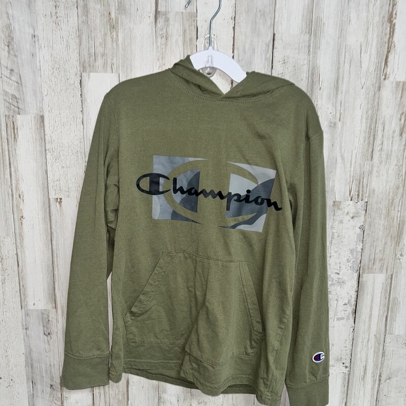 8 Olive Logo Hooded Top, Green, Size: Boy 5-8