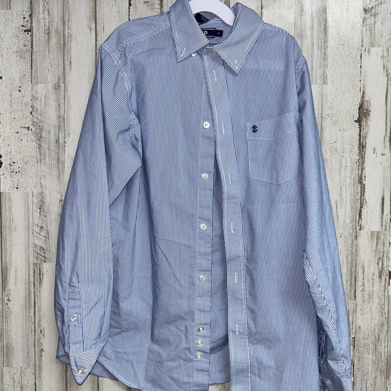 14 Blue Stripe Button Up