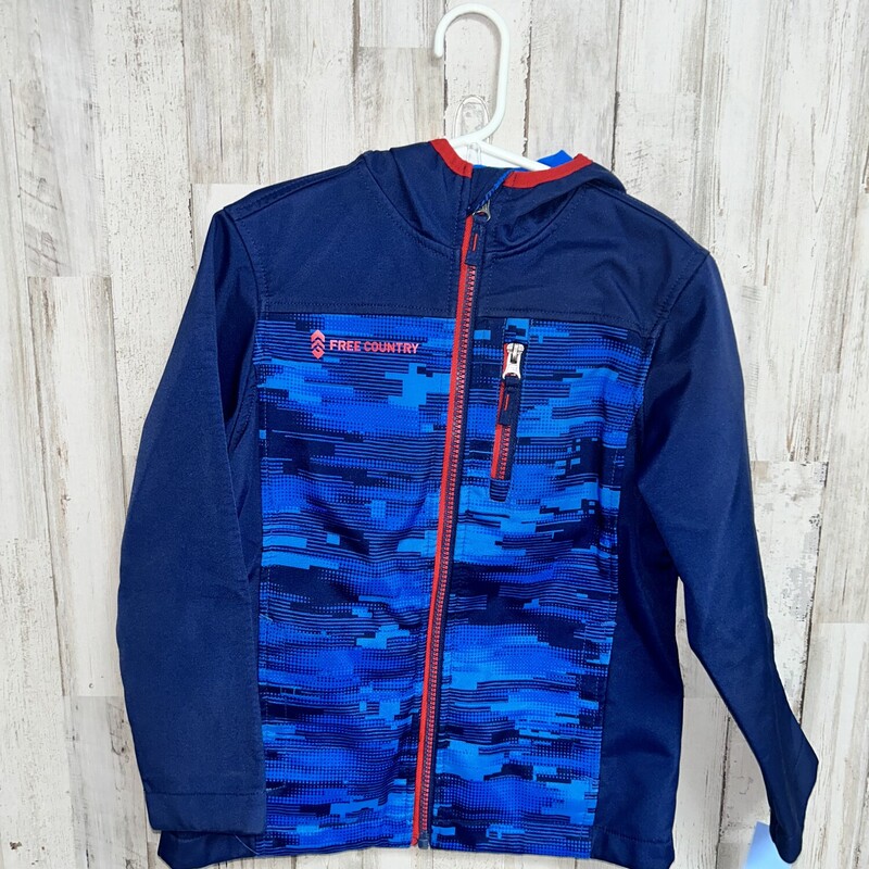 5/6 Blue Printed Jacket, Blue, Size: Boy 5-8