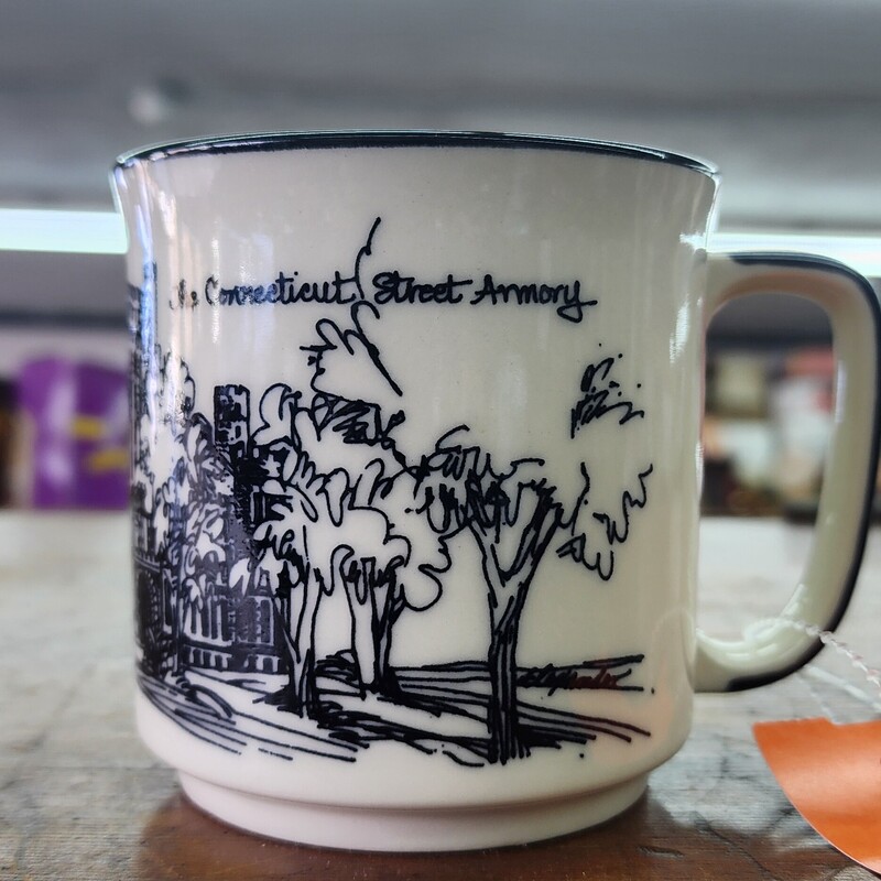 AM&As Buffalo Mug, Connecticut St .Armory, Size: Coffee