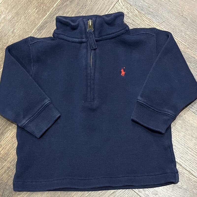 Ralph Lauren Half Zip, Navy, Size: 12M