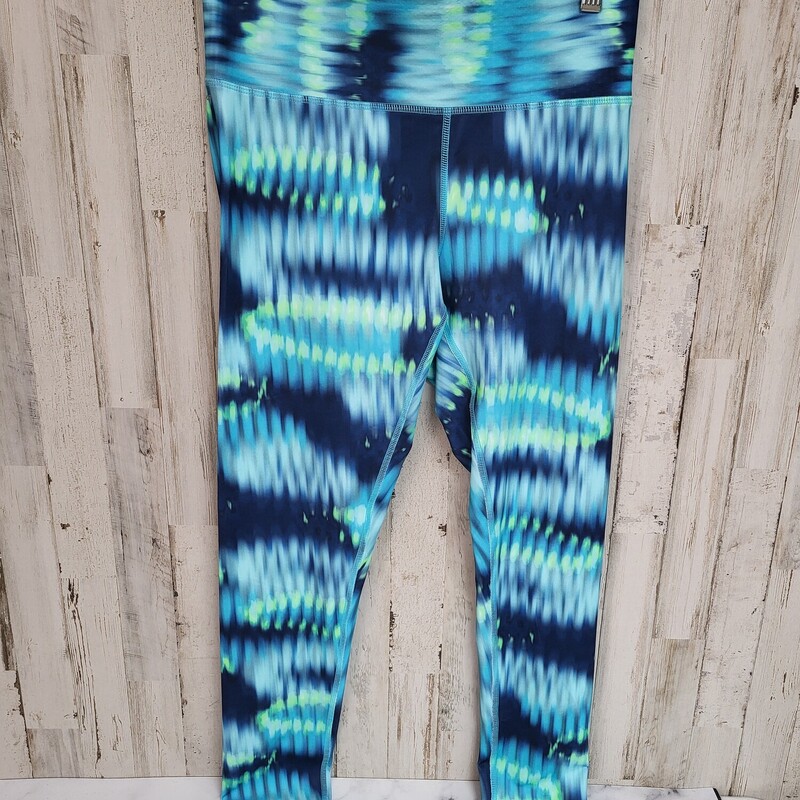 L Blue Printed Leggings