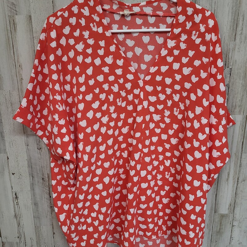 L Red Spotted Top