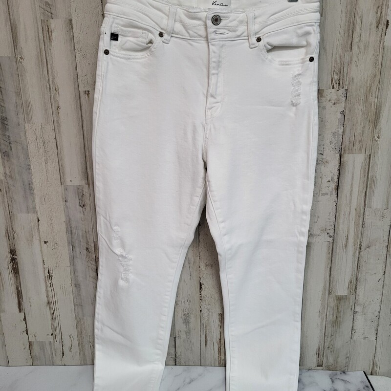 Sz11 White Fray Jeans