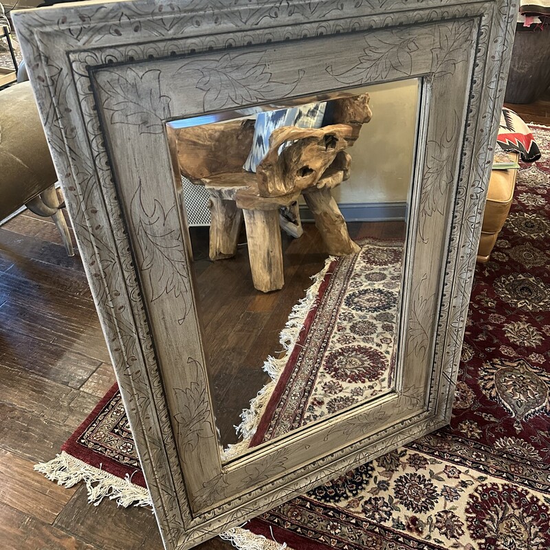 PB Carved Wood Mirror