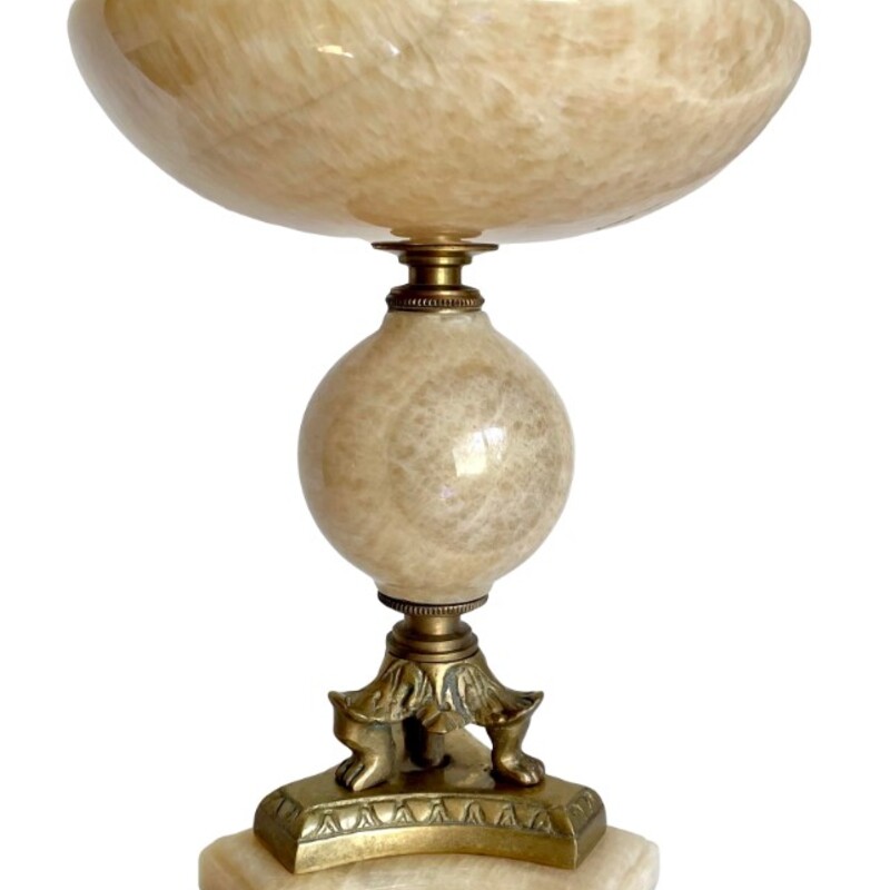 Alabaster Pedastal Bowl