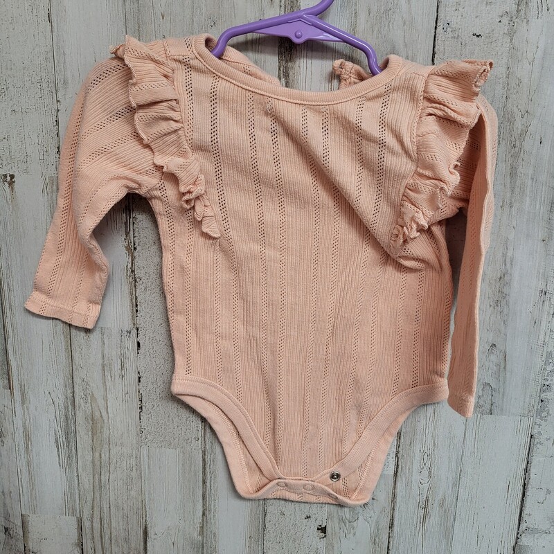 6/9M Coral Eyelit Onesie