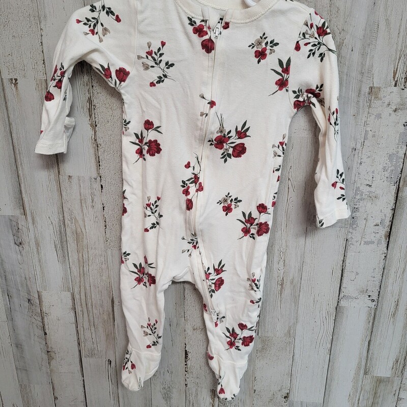 6/9M Beige Floral Sleeper